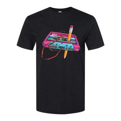 Vintage Cassette Tape Pencil 70S 80S 90S Music Mixtape Softstyle CVC T-Shirt