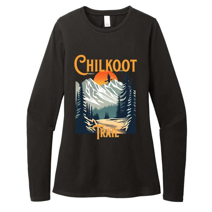 Vintage Chilkoot Trail Souvenir Hiking Womens CVC Long Sleeve Shirt