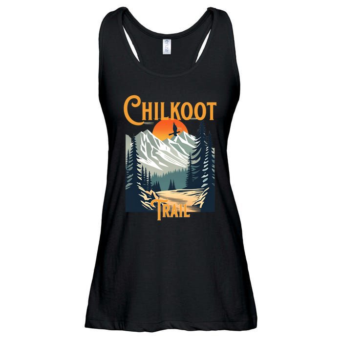 Vintage Chilkoot Trail Souvenir Hiking Ladies Essential Flowy Tank