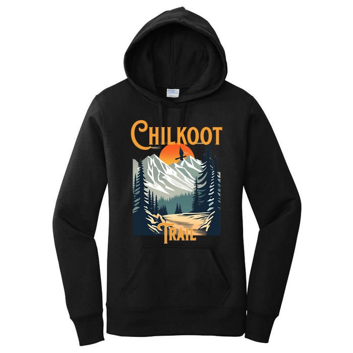 Vintage Chilkoot Trail Souvenir Hiking Women's Pullover Hoodie