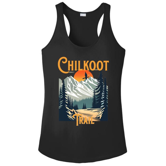 Vintage Chilkoot Trail Souvenir Hiking Ladies PosiCharge Competitor Racerback Tank