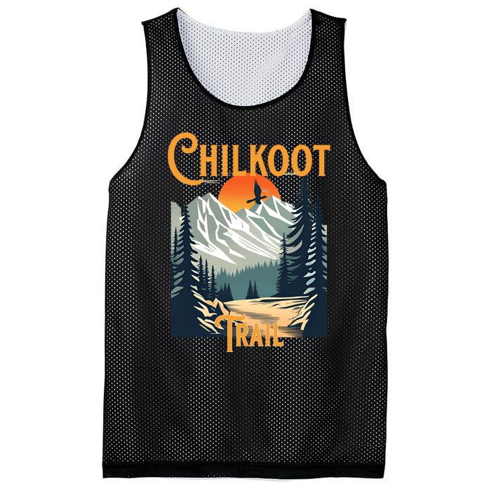 Vintage Chilkoot Trail Souvenir Hiking Mesh Reversible Basketball Jersey Tank