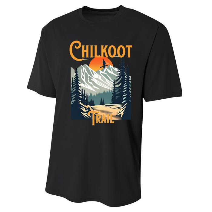 Vintage Chilkoot Trail Souvenir Hiking Performance Sprint T-Shirt