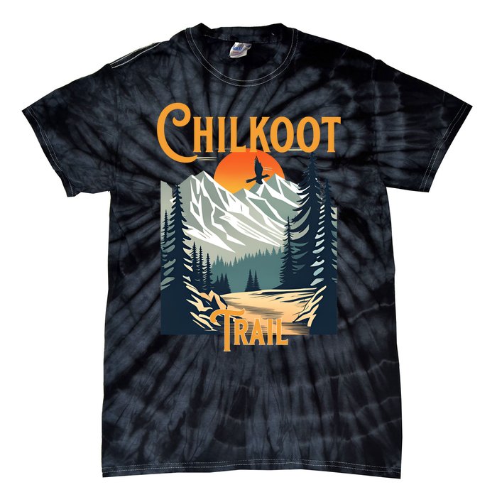 Vintage Chilkoot Trail Souvenir Hiking Tie-Dye T-Shirt