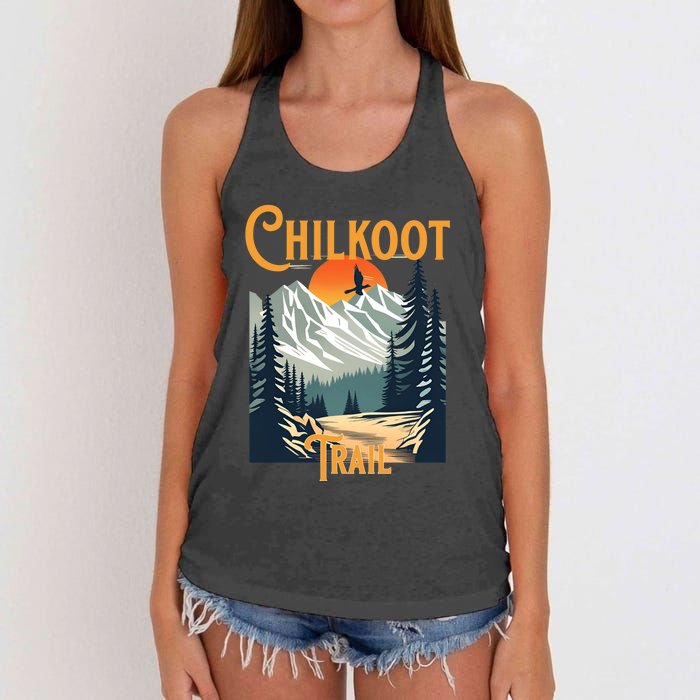 Vintage Chilkoot Trail Souvenir Hiking Women's Knotted Racerback Tank