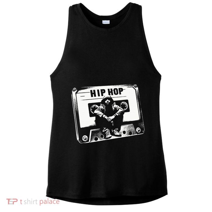 Vintage Cassette Tape Hip Hop Music 80s 90s Retro Ladies PosiCharge Tri-Blend Wicking Tank