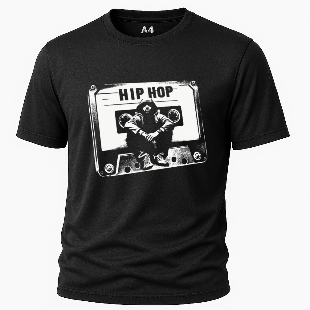 Vintage Cassette Tape Hip Hop Music 80s 90s Retro Cooling Performance Crew T-Shirt