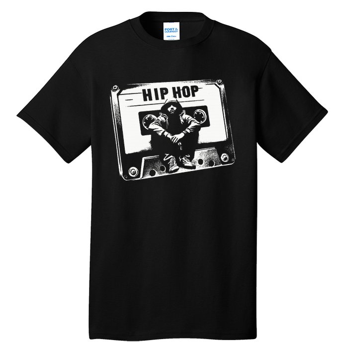 Vintage Cassette Tape Hip Hop Music 80s 90s Retro Tall T-Shirt