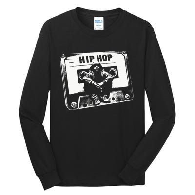 Vintage Cassette Tape Hip Hop Music 80s 90s Retro Tall Long Sleeve T-Shirt