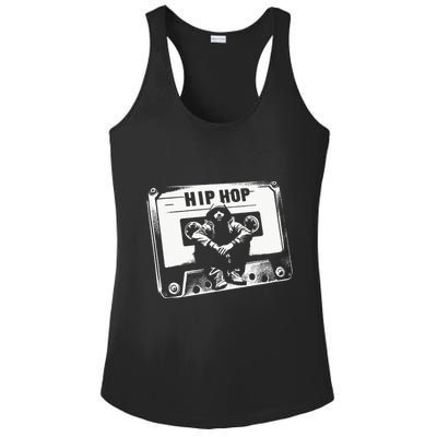 Vintage Cassette Tape Hip Hop Music 80s 90s Retro Ladies PosiCharge Competitor Racerback Tank