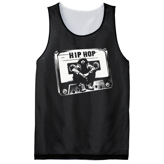 Vintage Cassette Tape Hip Hop Music 80s 90s Retro Mesh Reversible Basketball Jersey Tank