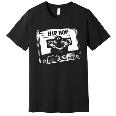 Vintage Cassette Tape Hip Hop Music 80s 90s Retro Premium T-Shirt