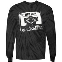 Vintage Cassette Tape Hip Hop Music 80s 90s Retro Tie-Dye Long Sleeve Shirt