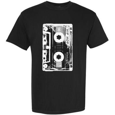 Vintage Cassette Tape Hip Hop Music 80s 90s Retro Distressed Garment-Dyed Heavyweight T-Shirt