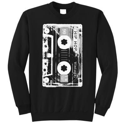 Vintage Cassette Tape Hip Hop Music 80s 90s Retro Distressed Sweatshirt