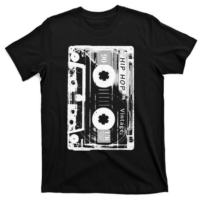 Vintage Cassette Tape Hip Hop Music 80s 90s Retro Distressed T-Shirt