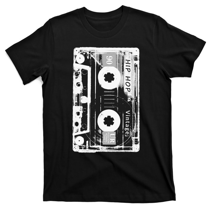 Vintage Cassette Tape Hip Hop Music 80s 90s Retro Distressed T-Shirt