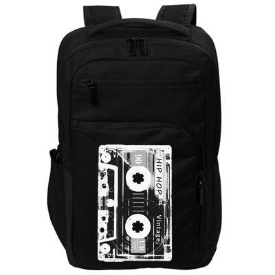 Vintage Cassette Tape Hip Hop Music 80s 90s Retro Distressed Impact Tech Backpack