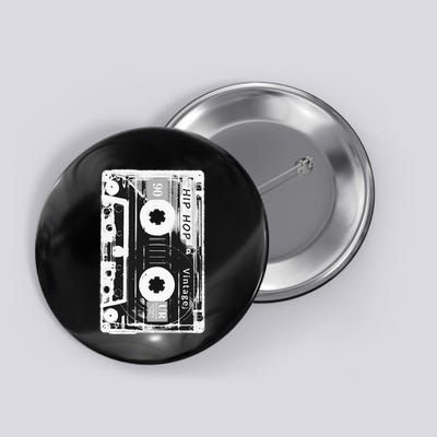 Vintage Cassette Tape Hip Hop Music 80s 90s Retro Distressed Button