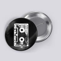 Vintage Cassette Tape Hip Hop Music 80s 90s Retro Distressed Button