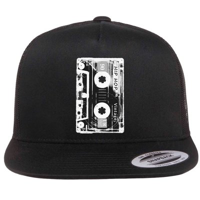 Vintage Cassette Tape Hip Hop Music 80s 90s Retro Distressed Flatbill Hat