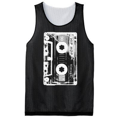 Vintage Cassette Tape Hip Hop Music 80s 90s Retro Distressed Mesh Reversible Basketball Jersey Tank