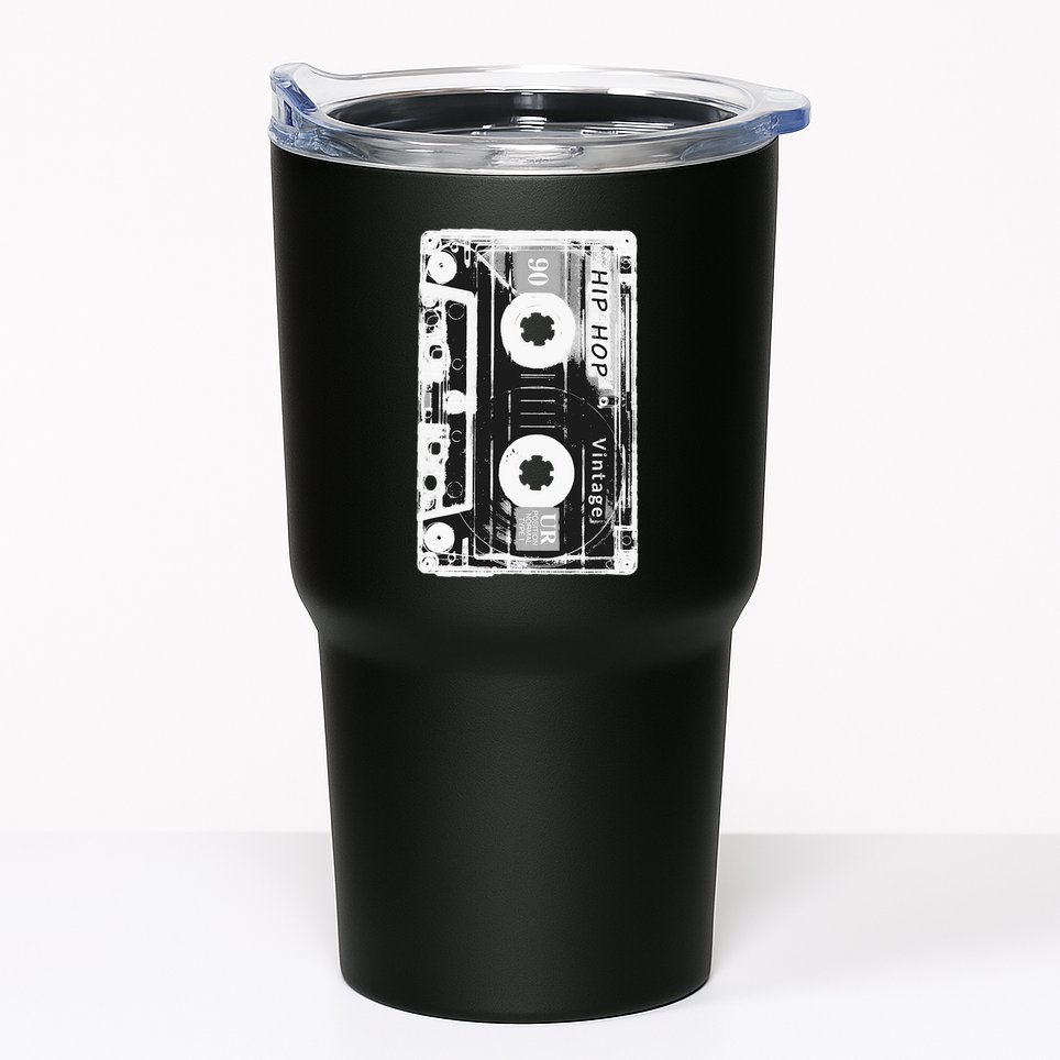 Vintage Cassette Tape Hip Hop Music 80s 90s Retro Distressed Tumbler