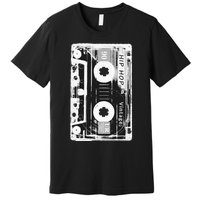 Vintage Cassette Tape Hip Hop Music 80s 90s Retro Distressed Premium T-Shirt