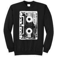 Vintage Cassette Tape Hip Hop Music 80s 90s Retro Distressed Tall Sweatshirt