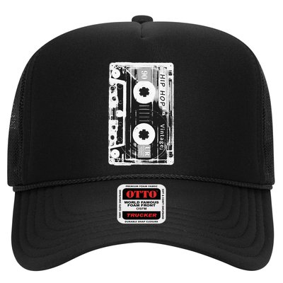 Vintage Cassette Tape Hip Hop Music 80s 90s Retro Distressed Trucker Hat