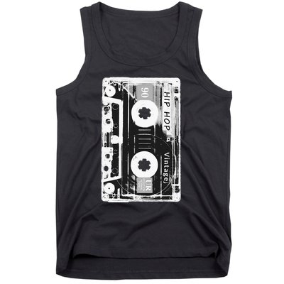 Vintage Cassette Tape Hip Hop Music 80s 90s Retro Distressed Tank Top