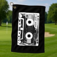 Vintage Cassette Tape Hip Hop Music 80s 90s Retro Distressed Golf Towel