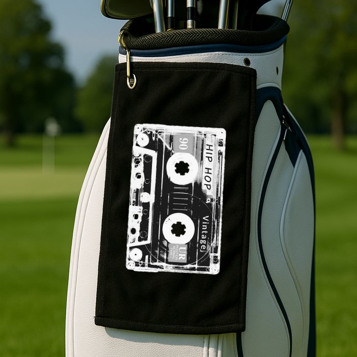 Vintage Cassette Tape Hip Hop Music 80s 90s Retro Distressed Golf Towel