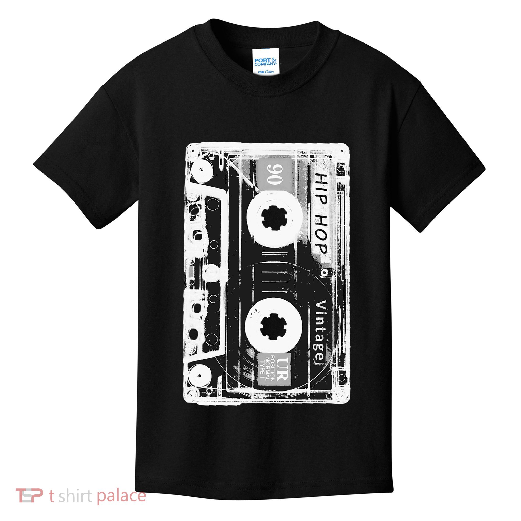 Vintage Cassette Tape Hip Hop Music 80s 90s Retro Distressed Kids T-Shirt