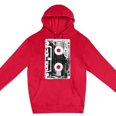 Vintage Cassette Tape Hip Hop Music 80s 90s Retro Distressed Premium Pullover Hoodie