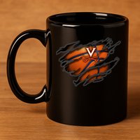 Virginia Cavaliers Tearing Basketball - Apparel 11oz C Handle Ceramic Mug