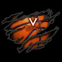 Virginia Cavaliers Tearing Basketball - Apparel Drawstring Bag