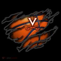 Virginia Cavaliers Tearing Basketball - Apparel Premium T-Shirt