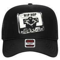 Vintage Cassette Tape Hip Hop Music 80s 90s Retro Graphic High Crown Mesh Back Trucker Hat