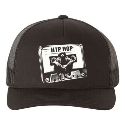 Vintage Cassette Tape Hip Hop Music 80s 90s Retro Graphic Yupoong Adult 5-Panel Trucker Hat