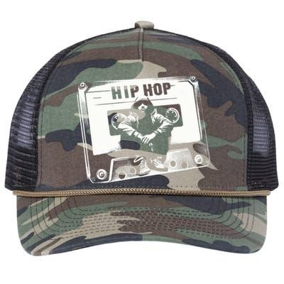 Vintage Cassette Tape Hip Hop Music 80s 90s Retro Graphic Retro Rope Trucker Hat Cap