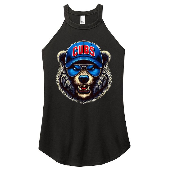 Vintage Cubs Throwback Style Classic Gift For Women Women's Perfect Tri Rocker Tank