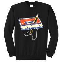 Vintage Cassette Tape Pencil 70S 80S 90S Music Mixtape Tall Sweatshirt