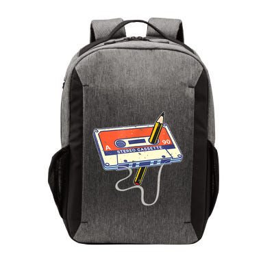 Vintage Cassette Tape Pencil 70S 80S 90S Music Mixtape Vector Backpack