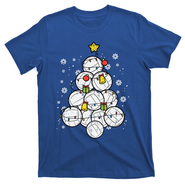 Volleyball Christmas Tree Xmas Pajamas Pjs Sports Player Funny Gift T-Shirt