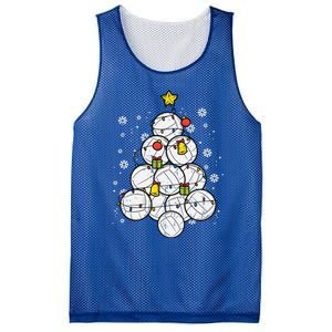 Volleyball Christmas Tree Xmas Pajamas Pjs Sports Player Funny Gift Mesh Reversible Basketball Jersey Tank