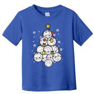 Volleyball Christmas Tree Xmas Pajamas Pjs Sports Player Funny Gift Toddler T-Shirt