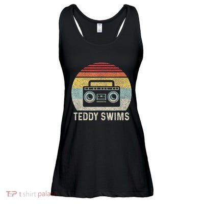 Vintage Cassette Tape T.E.D.D.Y Swims 90s Music Retro Sunset Ladies Essential Flowy Tank