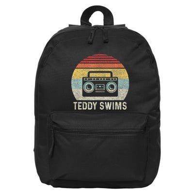 Vintage Cassette Tape T.E.D.D.Y Swims 90s Music Retro Sunset 16 in Basic Backpack