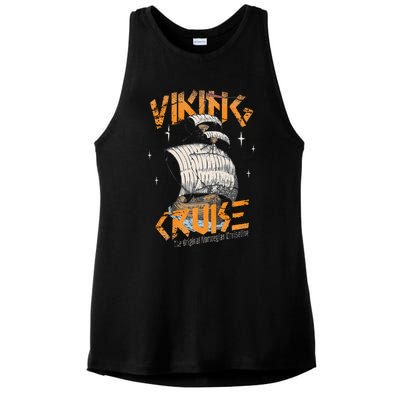 Viking Cruise Viking Ship Cruise Norwegian Line Ladies PosiCharge Tri-Blend Wicking Tank